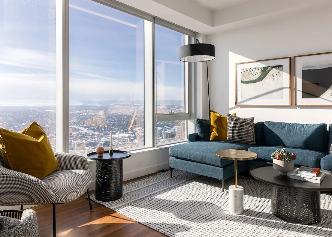 Furnished 2-Bedroom Apartment at 655 Centre St SW – Downtown Calgary Living